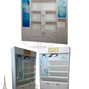 指甲油货柜美甲店展柜指甲油展示货架化妆品柜木质烤漆展柜陈列架