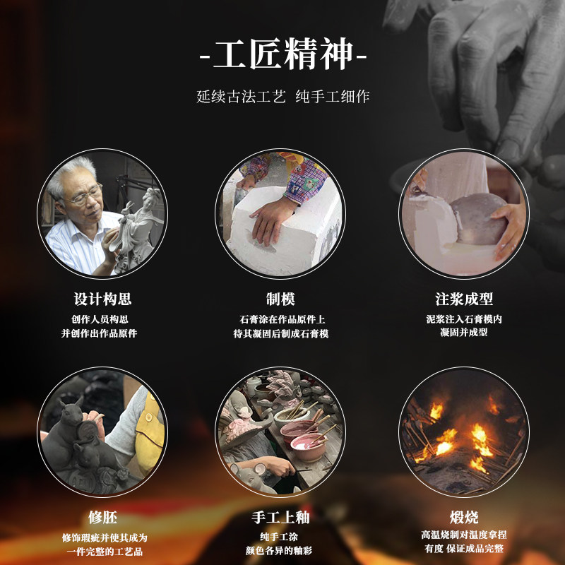 关公关二哥摆件陶瓷武财神关羽客厅酒柜电视柜玄关摆设中式工艺品