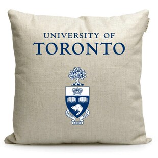 加拿大多伦多大学周边纪念品留学定制礼品简约沙发装饰布艺抱枕