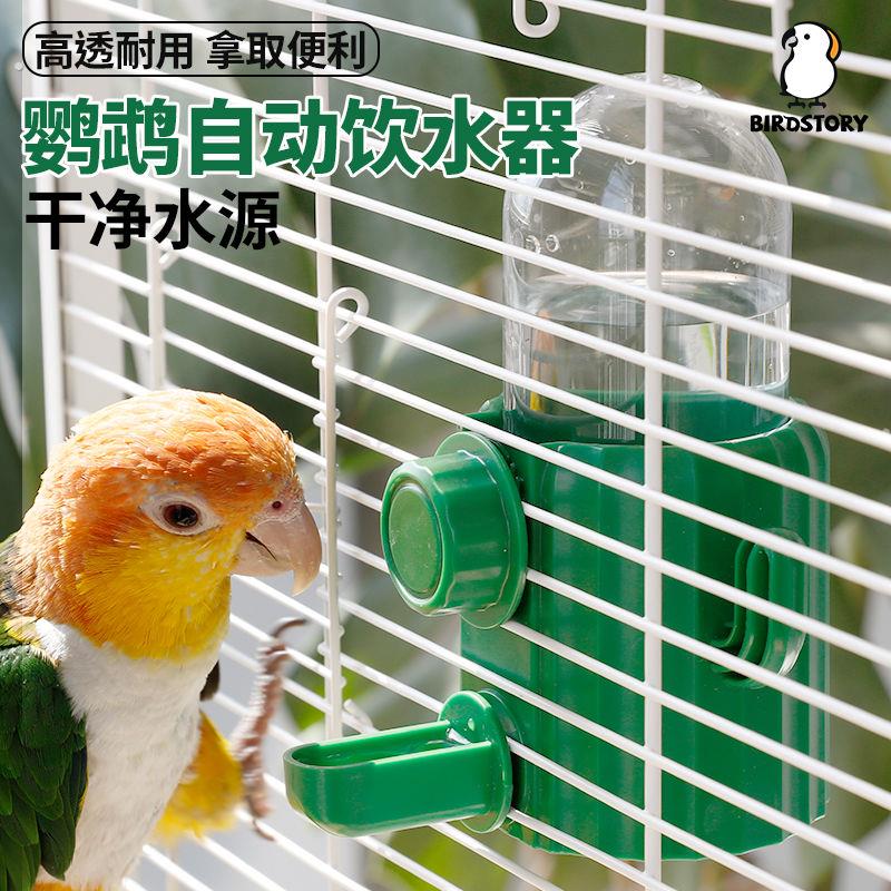 鹦鹉小鸟饮水器自动喂水撞针水壶鸟用悬挂喂食器防溅喝水器喂
