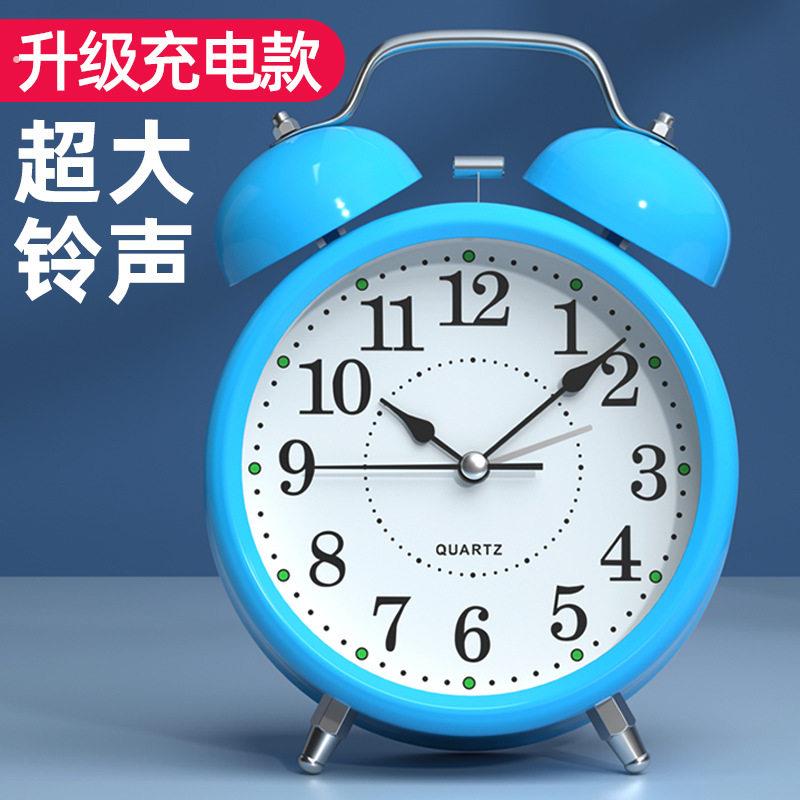 2024新款闹钟老人专用大号超级响特大声强力变态叫醒声音巨响超响
