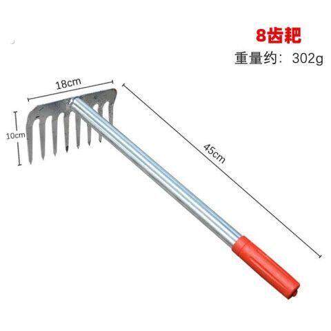 钉耙松土除草耙子赶海神器家用多功能工具钢不锈钢工具农用园艺