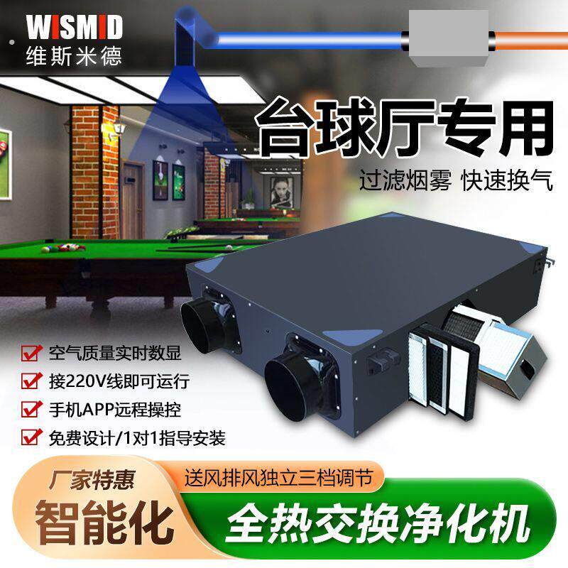 新风系统商用新风换气机双向流全热交换机家用送排风一体净化空气