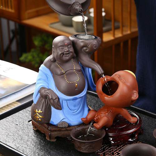 紫砂茶宠摆件精品可养创意喷水尿童茶漏茶滤茶玩茶桌茶盘茶具配件