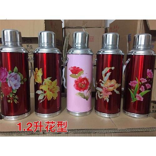 老式暖壶怀旧铁皮热水瓶内胆家用外壳玻璃小热水瓶传统复古大容量