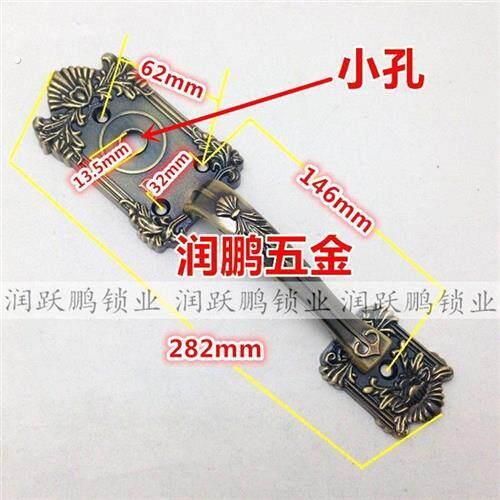 不锈钢机械门锁门拉大门把手一只装老式把手拉手机械门锁图片
