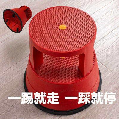 登高取物凳搁脚凳凳图书馆书凳子加厚塑料双层可移动多功能取货凳