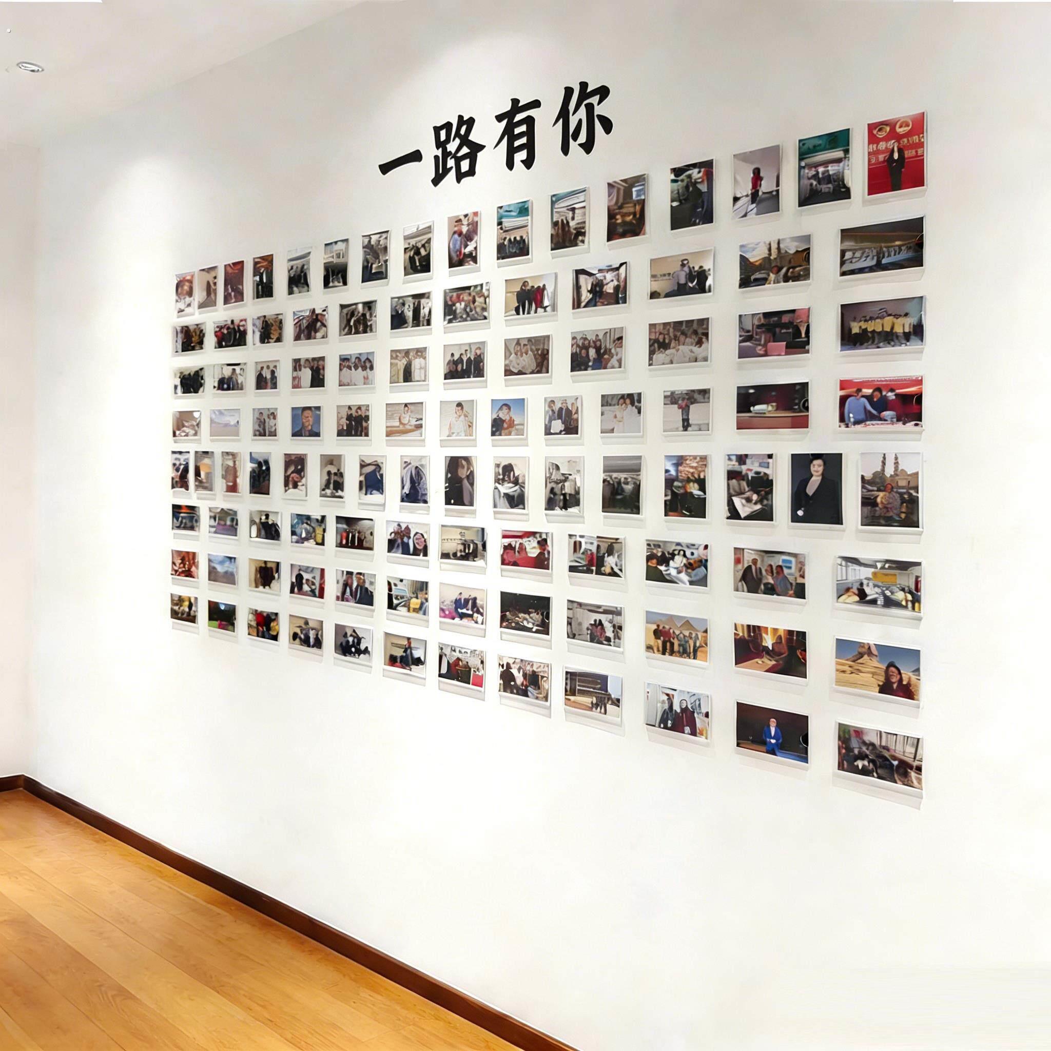 压克力相框学校舞蹈教室照片墙展示笑脸教培训机构6寸5大白墙装饰