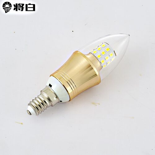 e14小螺口led蜡烛灯泡吊灯水晶灯节能高亮无频闪4000K暖白中性光