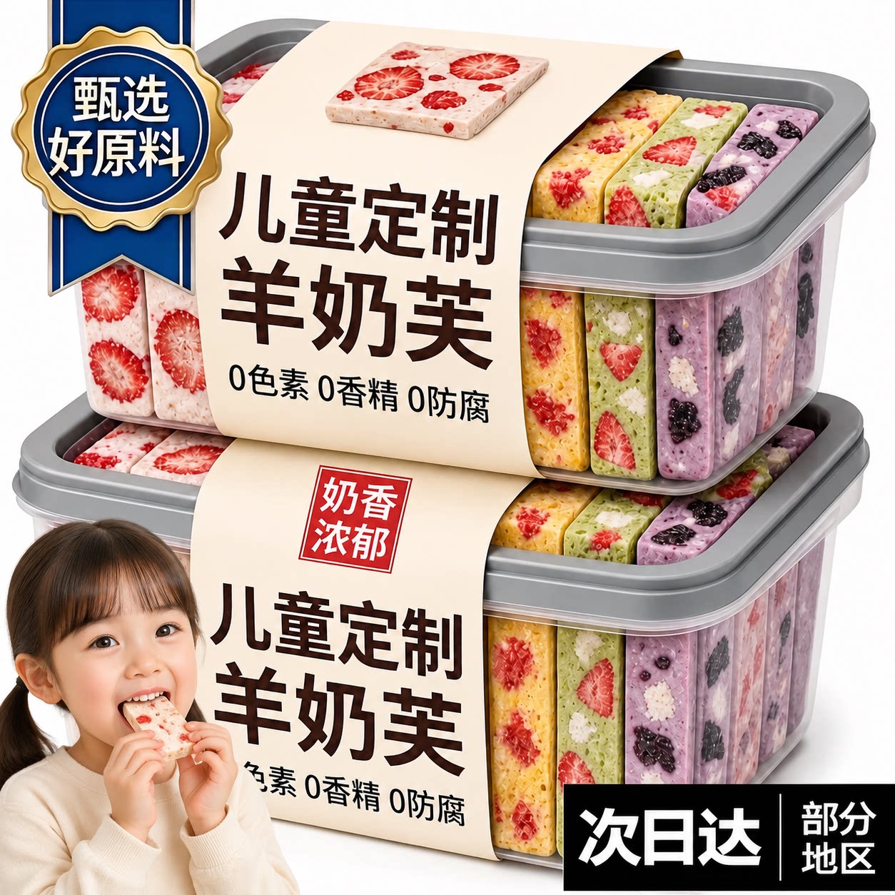 草莓羊奶芙官方旗舰店网红正品拉丝长条小零食雪花酥独立小包装袋