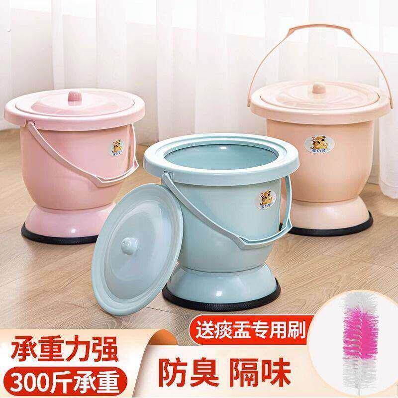 年老人起夜马桶坐便器移动高脚痰盂家用卧室带盖防臭孕妇小尿盆桶