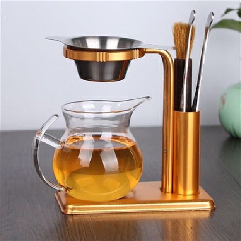 懒人茶架公杯茶漏架易泡架可调节茶支架过滤网架功夫茶具茶道配件