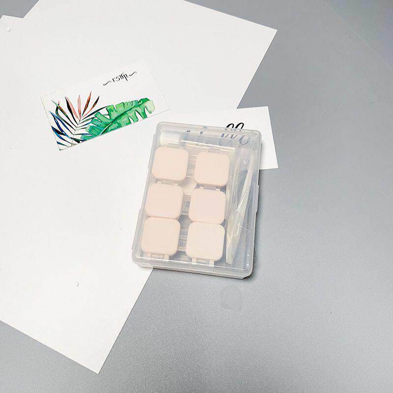 美瞳盒多个简约大容量杯式翻盖三副装透明盒伴侣收纳盒
