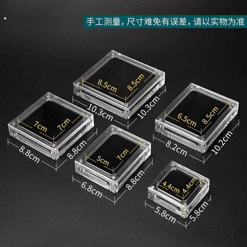 压克力展示架珠宝首饰展示盒磁铁盒玉器耳环项链徽章收纳盒现货批