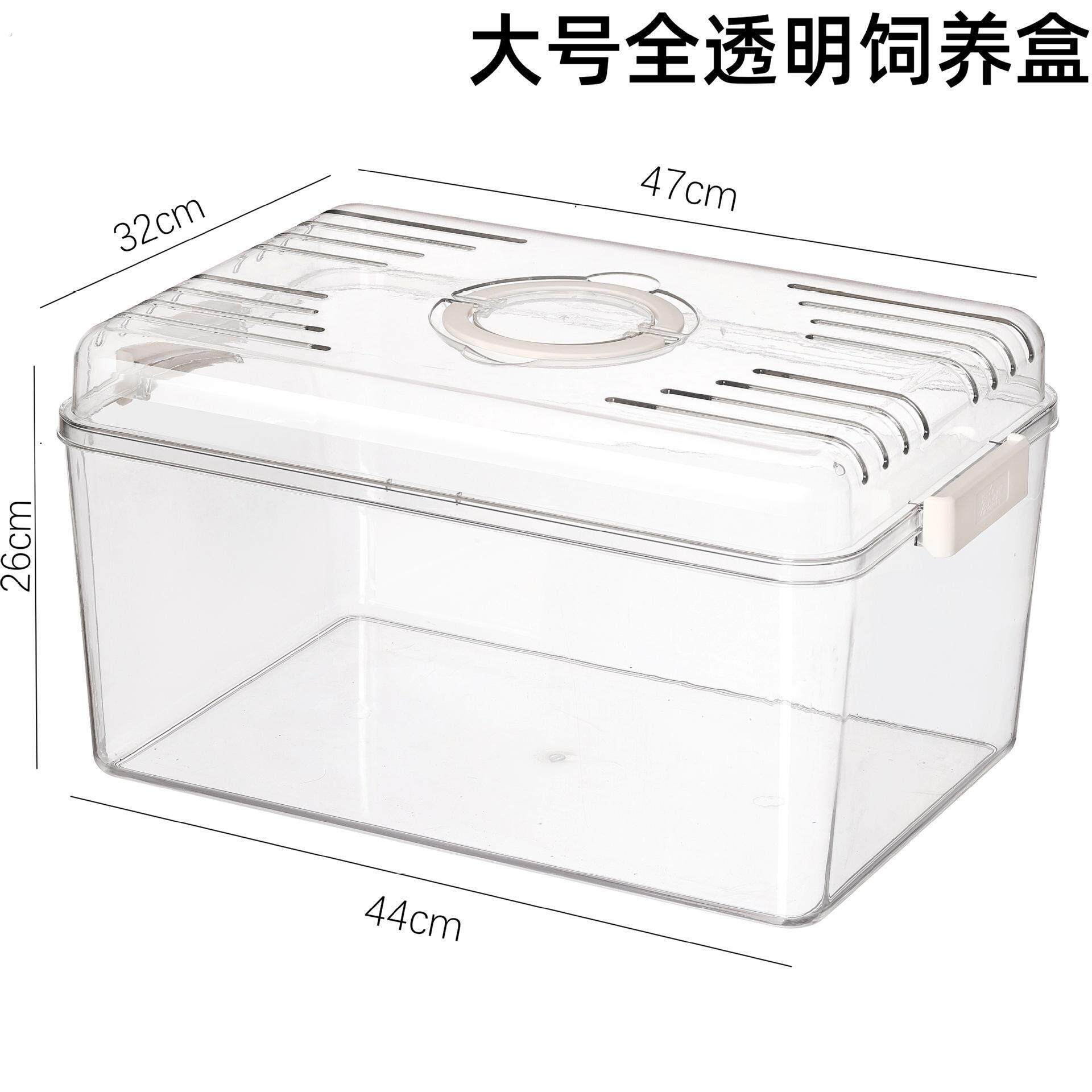 手提宠物饲养盒甲虫饲养盒寄居螃蟹仓鼠守宫饲养箱乌龟爬宠外带盒