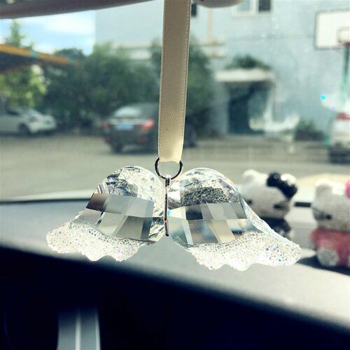 汽车挂件天使翅膀水晶时尚汽车挂饰女士车用汽车挂饰挂件