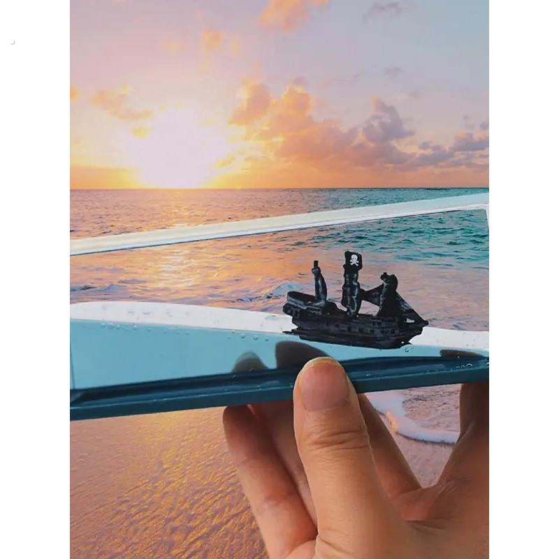 永不沉没翻船黑珍珠号游轮流体漂流瓶摆件海盗船桌面生日礼物男生