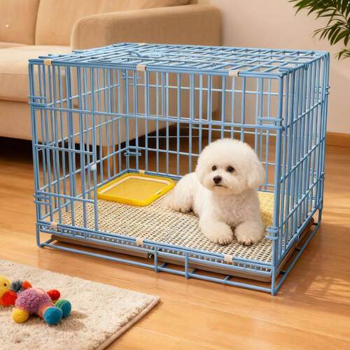 折叠宠物笼狗笼猫笼兔笼加粗家用带厕所分离室内狗别墅中小型犬笼