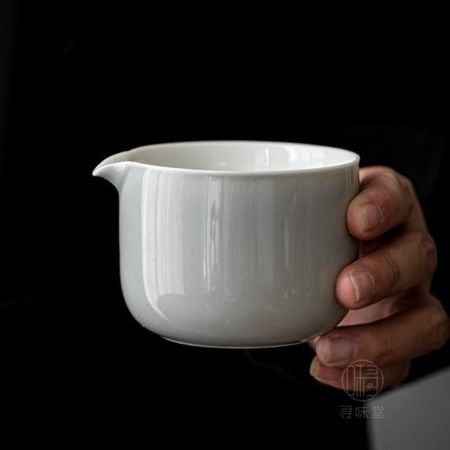冰灰釉小圆公道杯无柄直口公杯茶海家用陶瓷功夫茶具分茶器匀杯