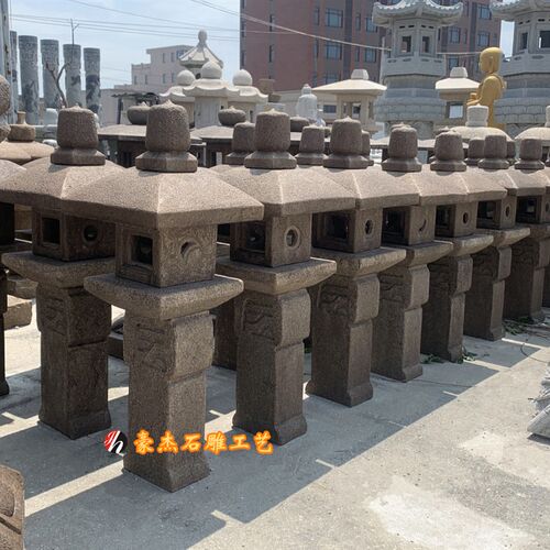 仿古石灯天然石灯户外石头灯园林景观灯日式庭院石灯笼草坪灯笼石