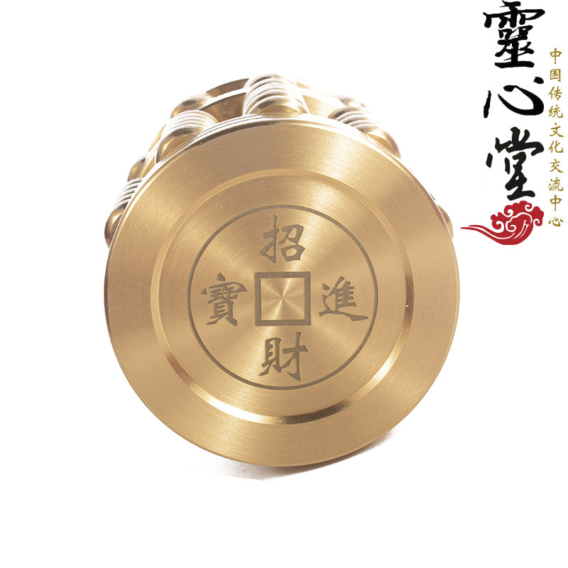办公用品 礼品 文具笔桶 经商 开业 纯铜算盘笔筒