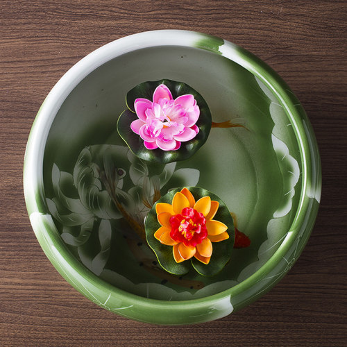 手工陶瓷花盆荷花缸碗莲睡莲盆水培水缸金鱼缸龟缸园艺花插多肉盆