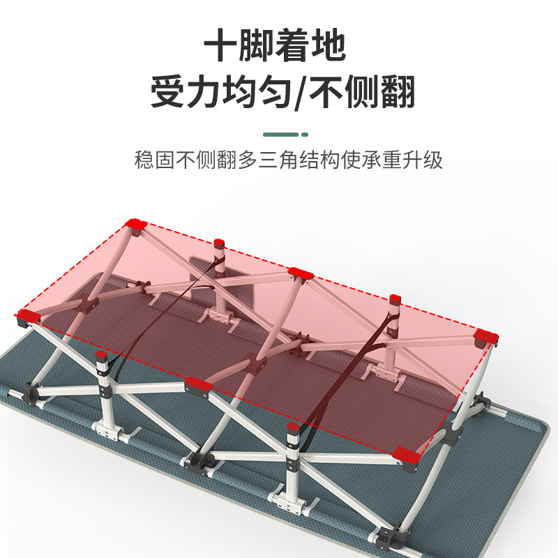 折叠床单人午休床躺椅成人办公室简易行军家用陪护便携多功能午睡