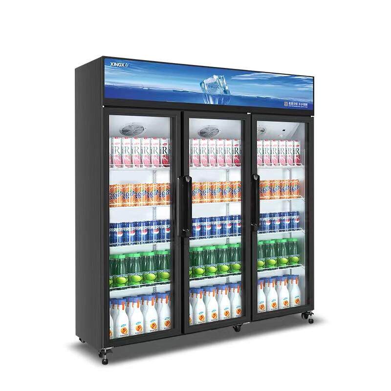 星星冰柜立式饮料柜啤酒冷藏柜商用大容量三门展示柜水果保鲜柜