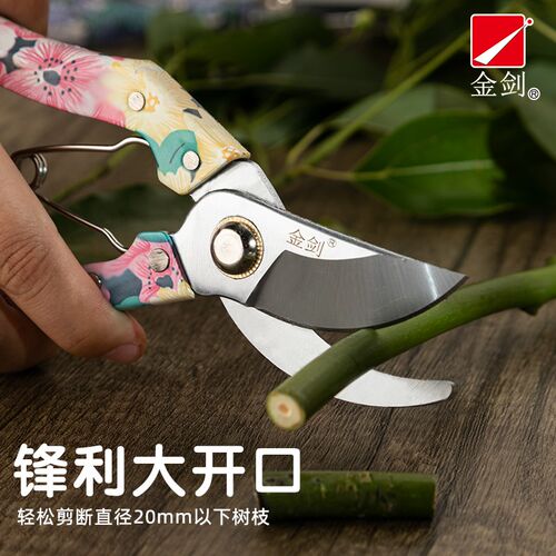 金剑家用园艺剪刀果树修枝修剪花艺枝剪子剪枝园林工具专用花剪