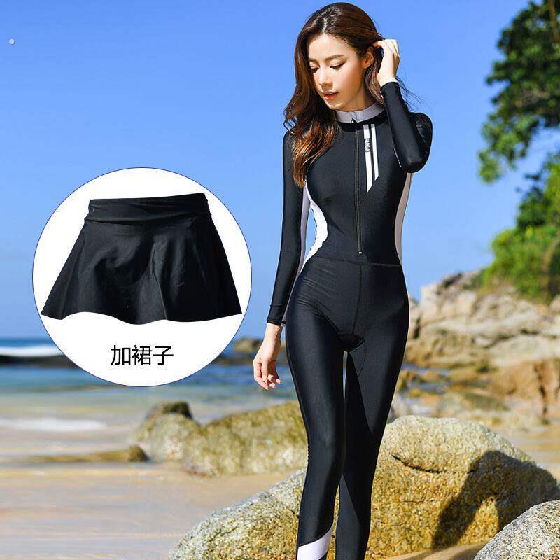 泳衣女款全身防晒潜水服女全身防晒长袖长裤连体游泳衣套装大码保