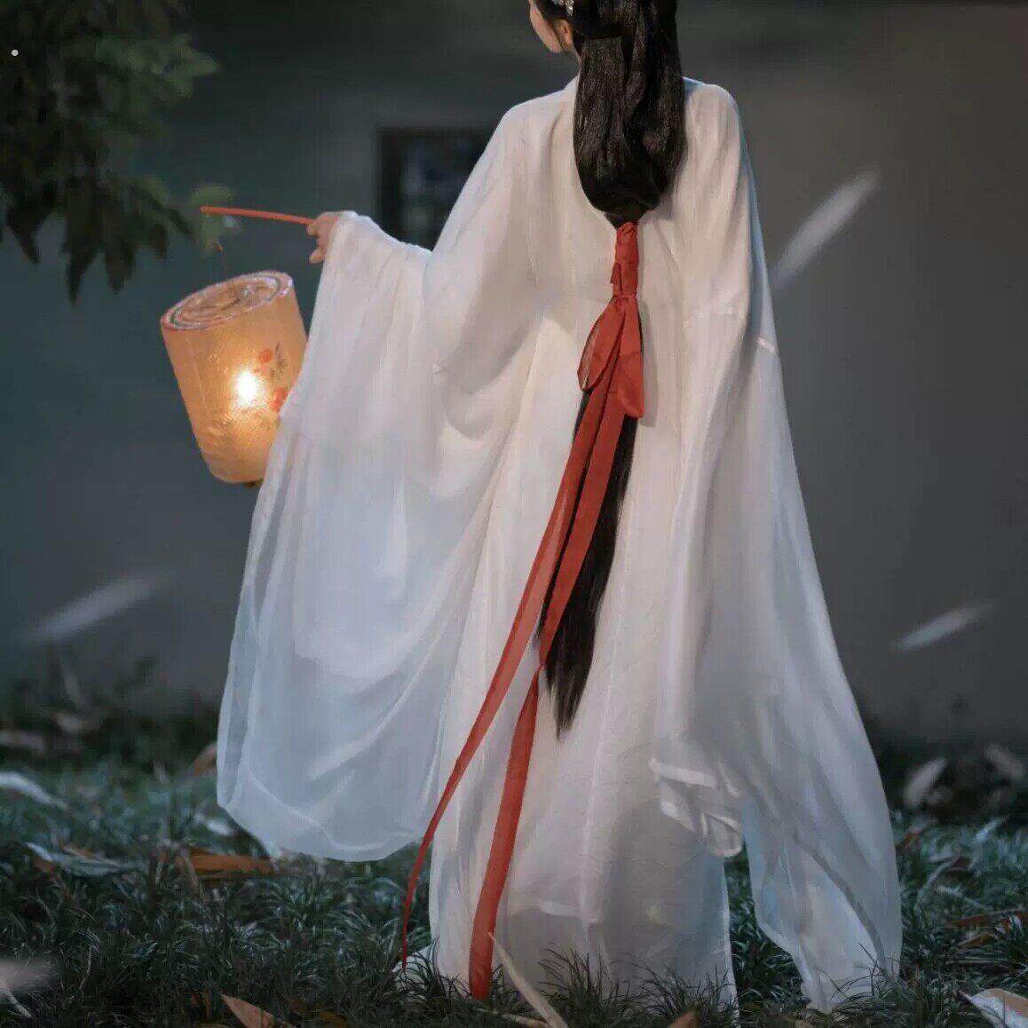 古装战国袍汉服头饰发带红色丝带扎头发古风长飘带发圈女红妆配饰