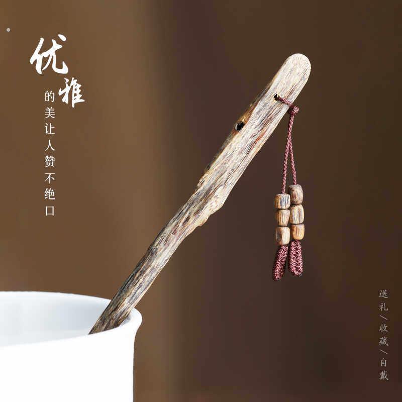 沉香木发簪天然实心奇楠女海南鹦哥绿收藏级木质簪子古风旗袍发饰