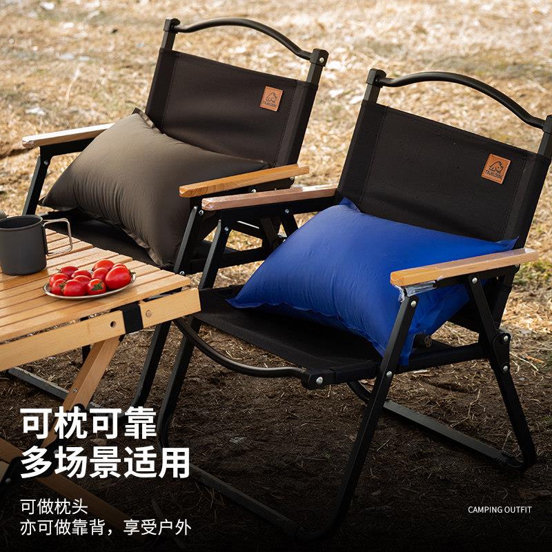 户外露营帐篷自动充气枕头可携式车载午休午睡办公室睡觉旅行靠枕