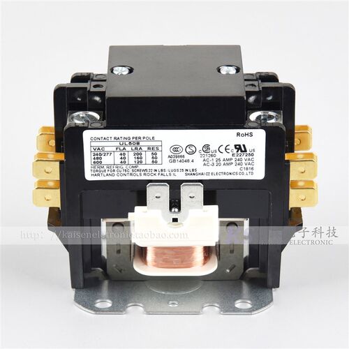 208V-240V 40A铝柱 HCC-2XU04GG 比亚迪充电桩空调双极交流接触器