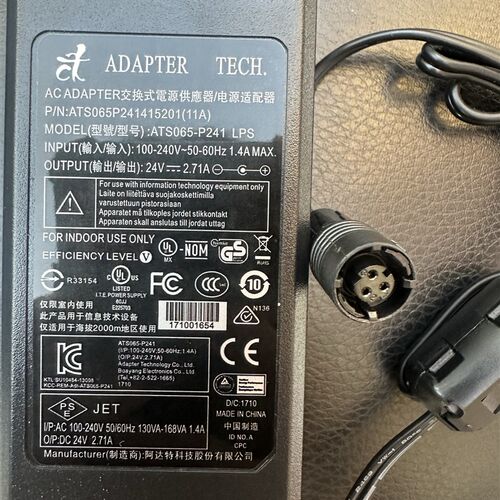 24V2.71A宇源FARO法如关节臂三座标电源配接器充电器ATS065T-P240