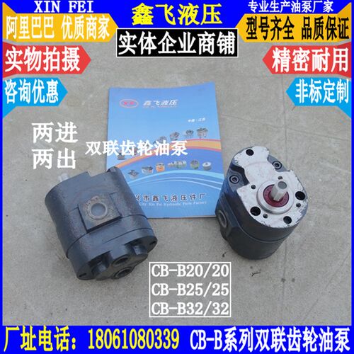 CB-B25/25低压齿轮泵CB-B32/32双联齿轮油泵DLCB润滑泵20 16