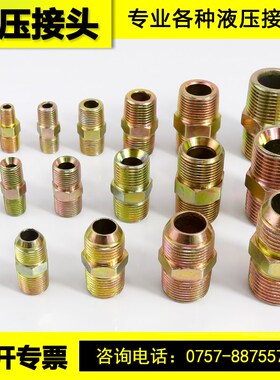 高压油管过度接头 对接1 2 3 4 6分 1寸外丝直接A C D型英制接头