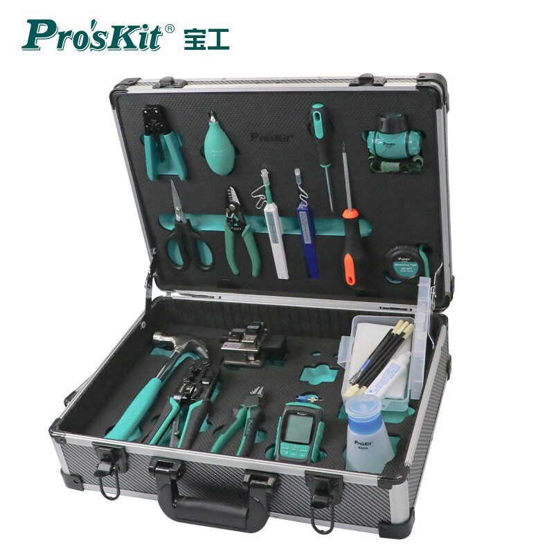 宝工 PK-9458 FTTH专业光纤冷接工具箱套装19件组套PK-9458-1