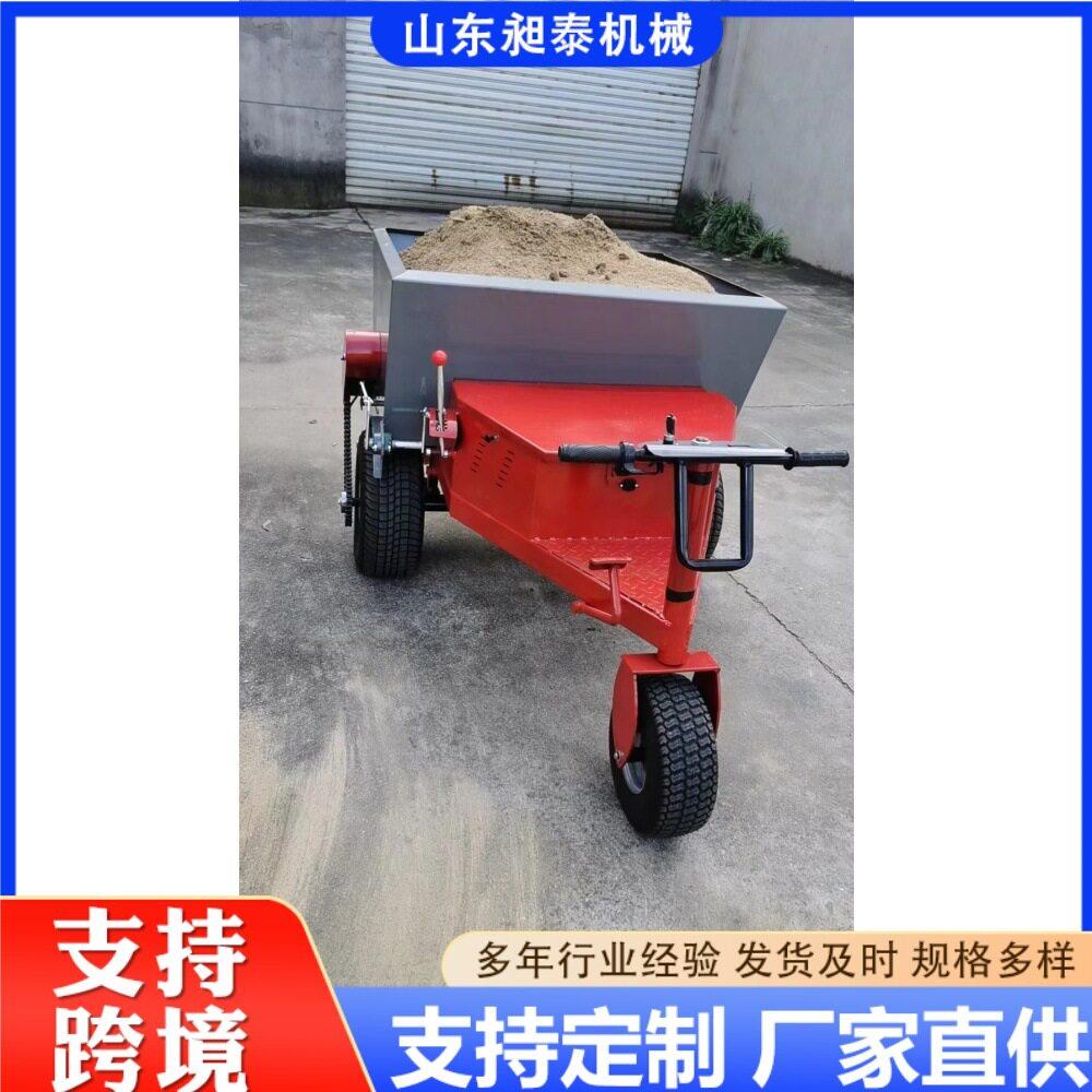 天然草坪石英砂填充机三轮自走河沙充砂机足球场施工铺装覆沙机