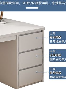 电脑桌家用卧室学生学习桌写字桌书桌台式办公桌子椅子一套带抽屉