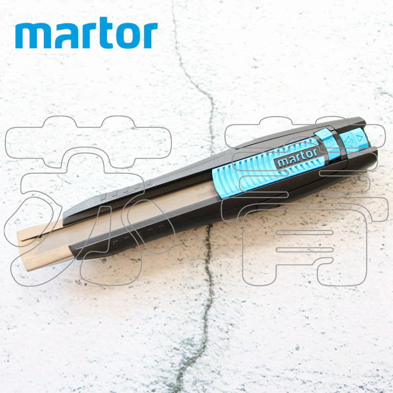 德国原装进口MARTOR长刀片 弹簧自动回弹安全刀  塑料手柄 380001