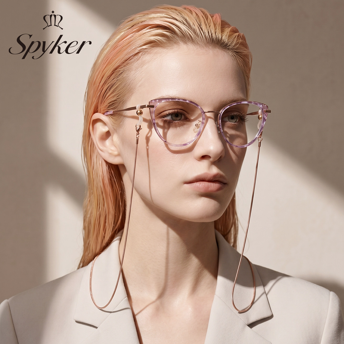 SPYKER老钱风眼镜链女时尚挂脖墨镜挂绳防脱落眼睛老花镜防丢链男