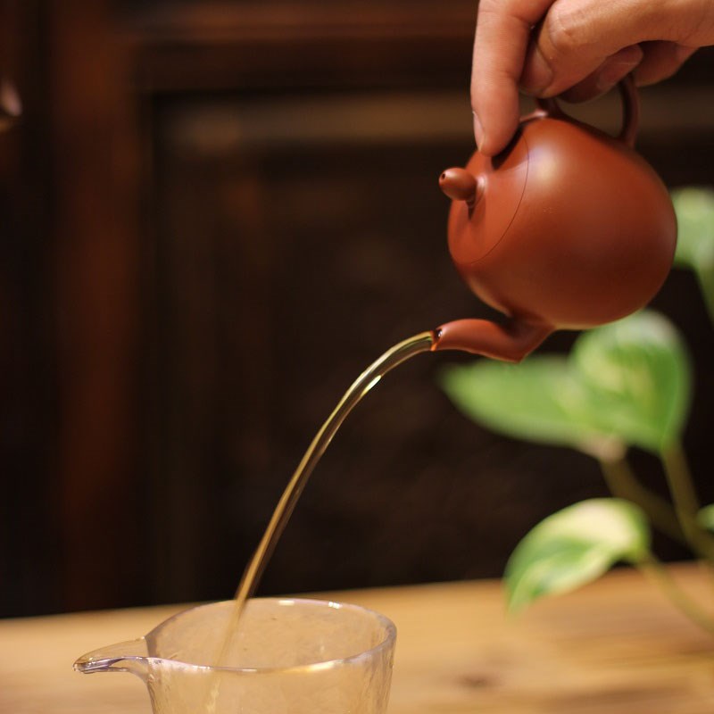 吴洁敏【美人肩】手拉壶全手工泡茶纯朱泥壶煮茶家用大小容量紫砂