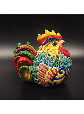 陶瓷工PLN艺品石湾公鸡仔动物二生肖可爱十小客厅居简约创意摆家