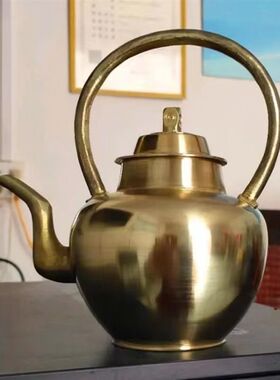 陕南铜酒壶 镇安仿古铜茶壶酒壶 酒具铜酒杯纯工艺品纯铜摆件包邮