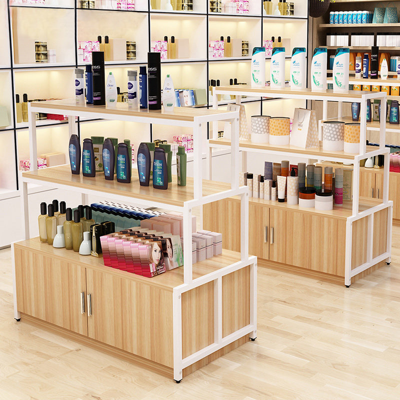 超市货柜化妆品母婴奶粉店矮柜展示柜童装童鞋货架文具玩具中岛柜