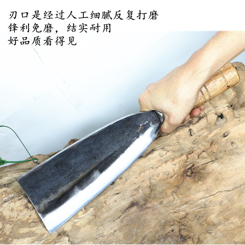 镰刀弹簧钢手工锻打农用柴刀多功能伐木开路刀弯刀家用劈柴砍树刀