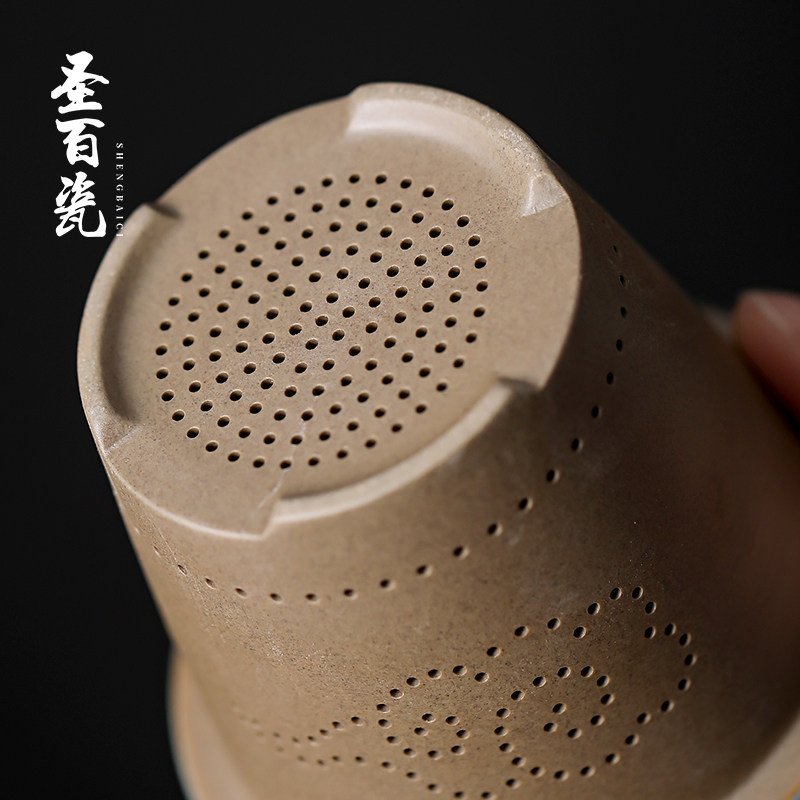 景德镇青花哥窑陶瓷办公杯茶水分离带盖家用泡茶过滤杯个人马克杯
