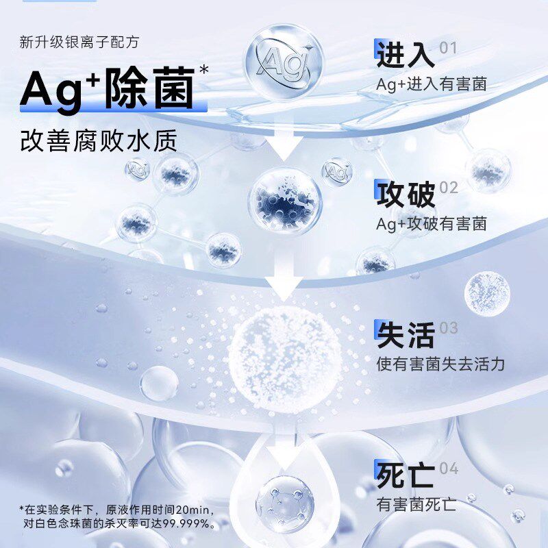 百因美银离子黄液观赏鱼水质腐烂改善水质稳定净水剂水质调理护理