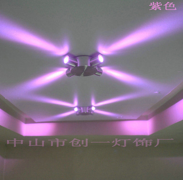 四头个性led聚光射灯十字星光灯过道走廊灯造型灯墙壁灯酒吧KTV灯